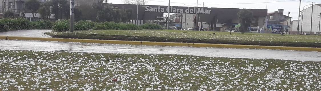 Este domingo 19 de julio se registró un fuerte temporal de lluvia y granizo en la costa atlántica: el granizo tenía el tamaño de pelotas de golf