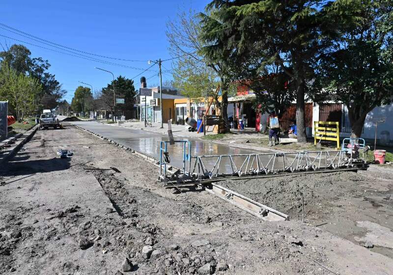 Los trabajos se retomaron desde calle San Francisco hacia el norte.
