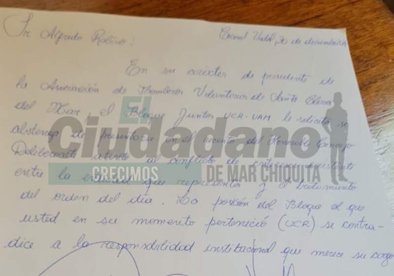 Lo aseguró el dirigente de la UCR y Presidente de Bomberos. La sesión por el Proyecto de Ordenanza Fiscal Impositiva de Mar Chiquita, está en cuarto intermedio.