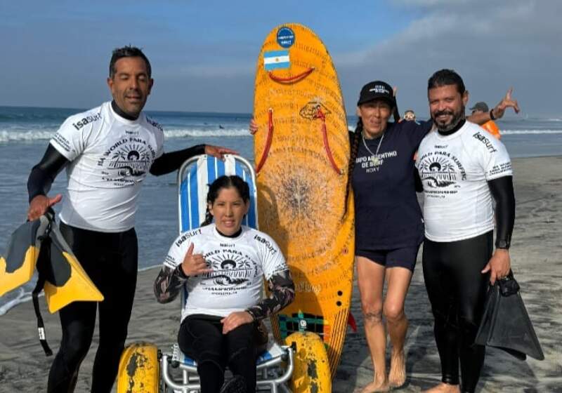 Georgina Melatini llegó a semifinales del Mundial de Parasurf y posicionó a Argentina entre las seis mejores