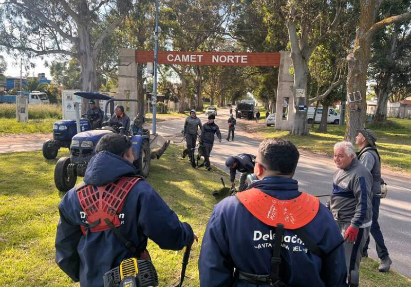 Realizaron un operativo conjunto de mejoras en Camet Norte