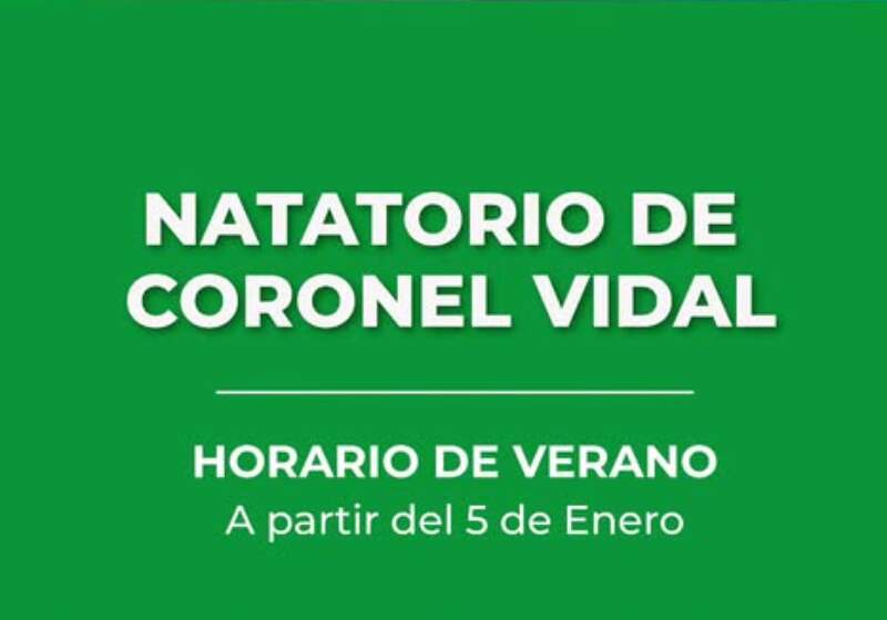 Confirmaron los horarios de verano de la pileta en Coronel Vidal