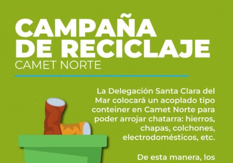 Instalaron un contenedor para chatarra en Camet Norte