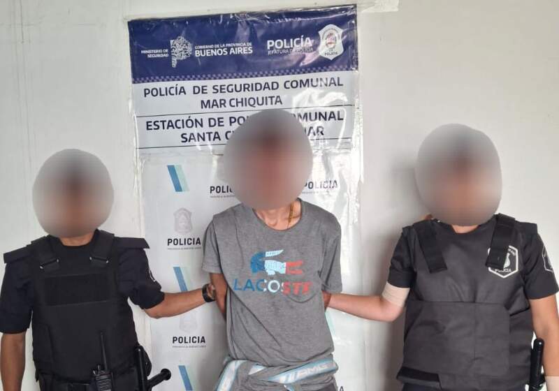 Aprehendieron a un hombre ebrio con una faca