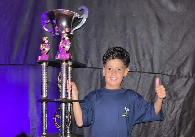 El piloto santaclarense de 9 años compitió en la categoría Escuela y participó en circuitos de Vidal, Tandil, Lobería y Rauch.