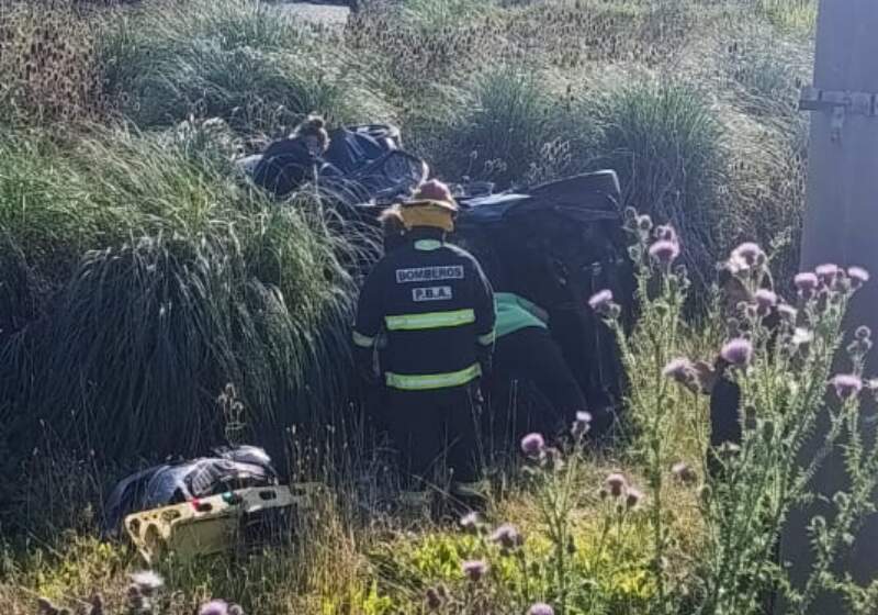 Un hombre murió tras un vuelco en el kilómetro 386 de la ruta 2