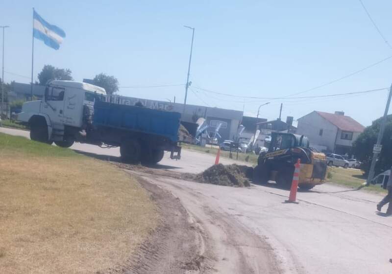 Realizaron tareas de mejora en el acceso principal de Santa Clara