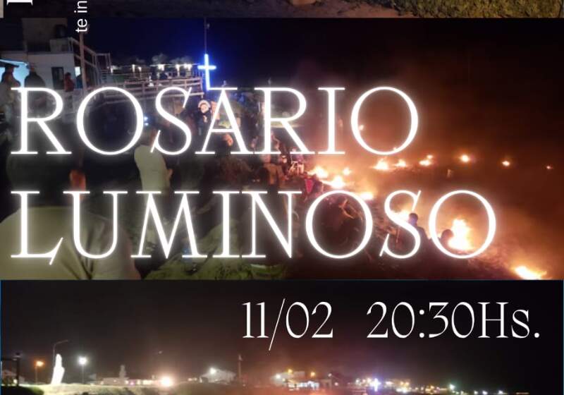 La Parroquia Santa Clara de Asís invitó a la actividad que se realizará este el 13 de febrero a las 20:30 en la Costanera y Miramar.