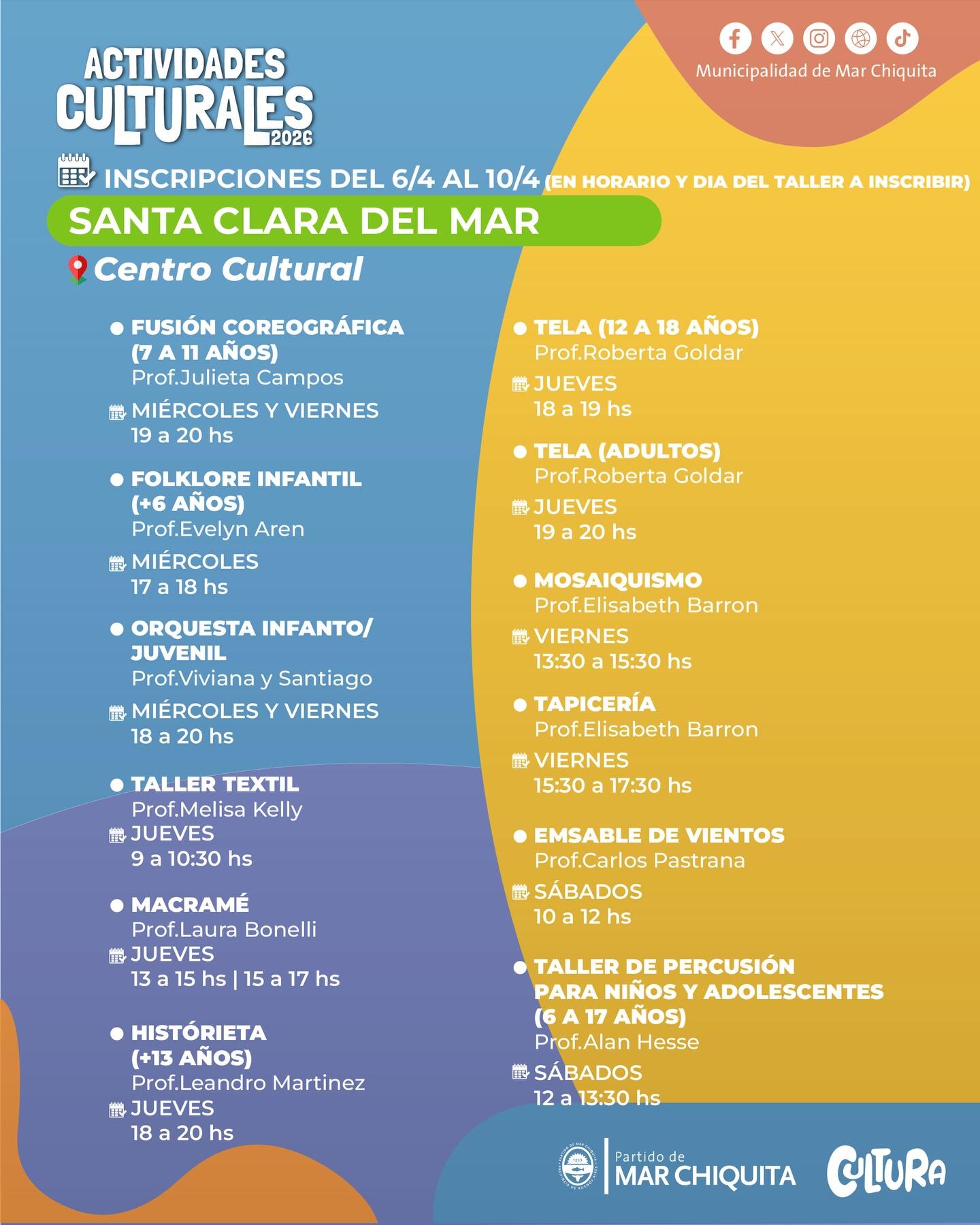 Abren las inscripciones para los talleres municipales 2026