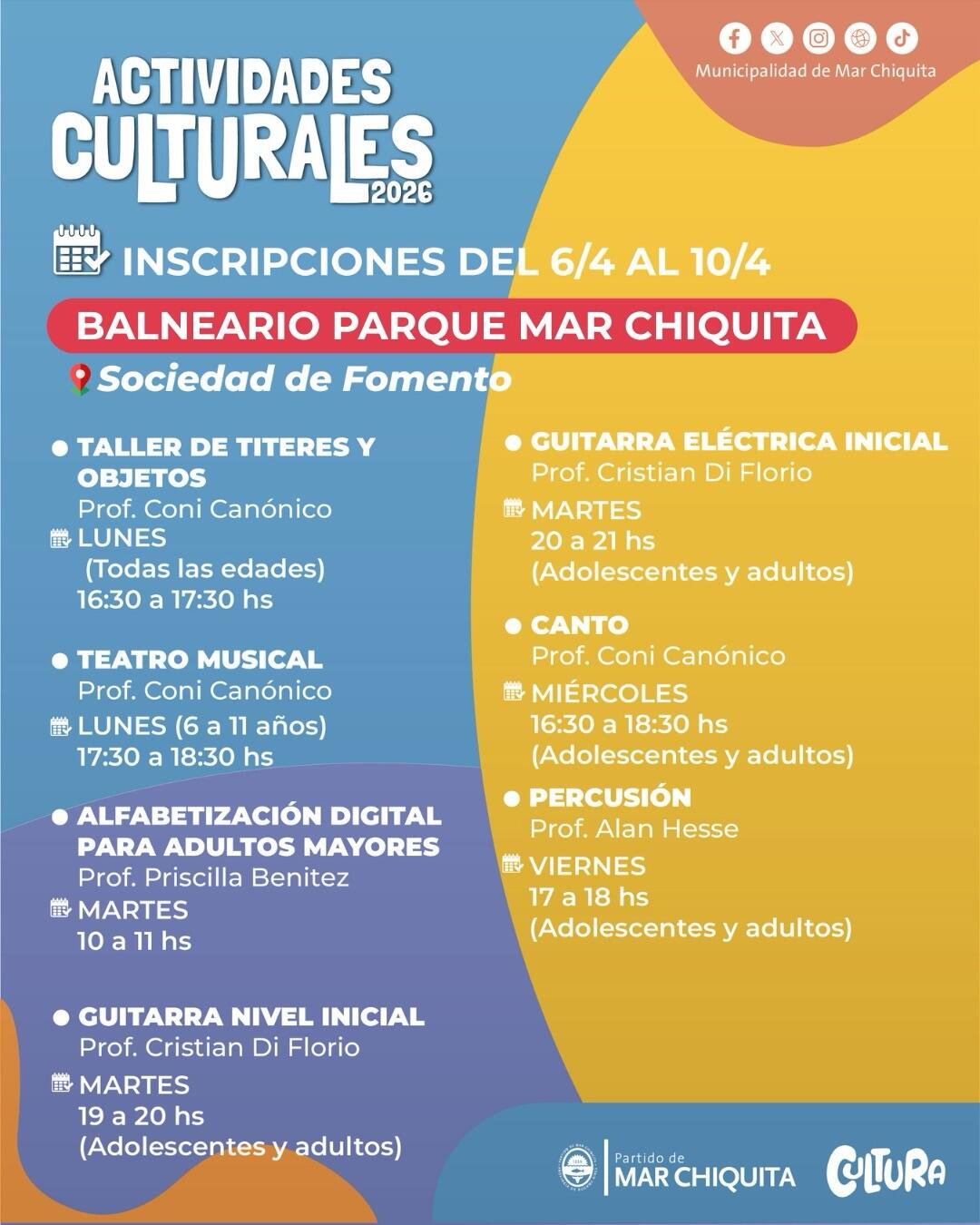 Abren las inscripciones para los talleres municipales 2026