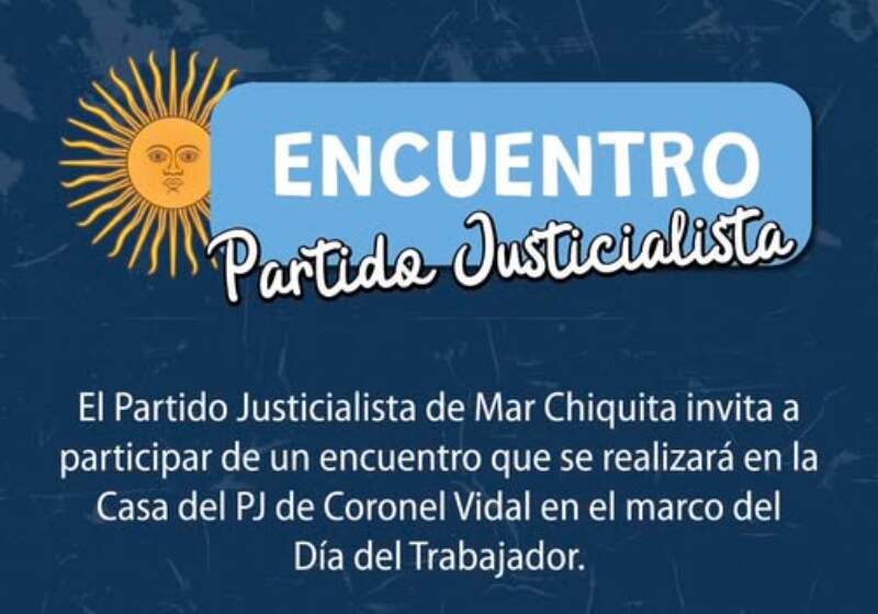El espacio presidido por Fabián Jacquet invitó a participar de una actividad que se realizará en la Casa Justicialista de Coronel Vidal.