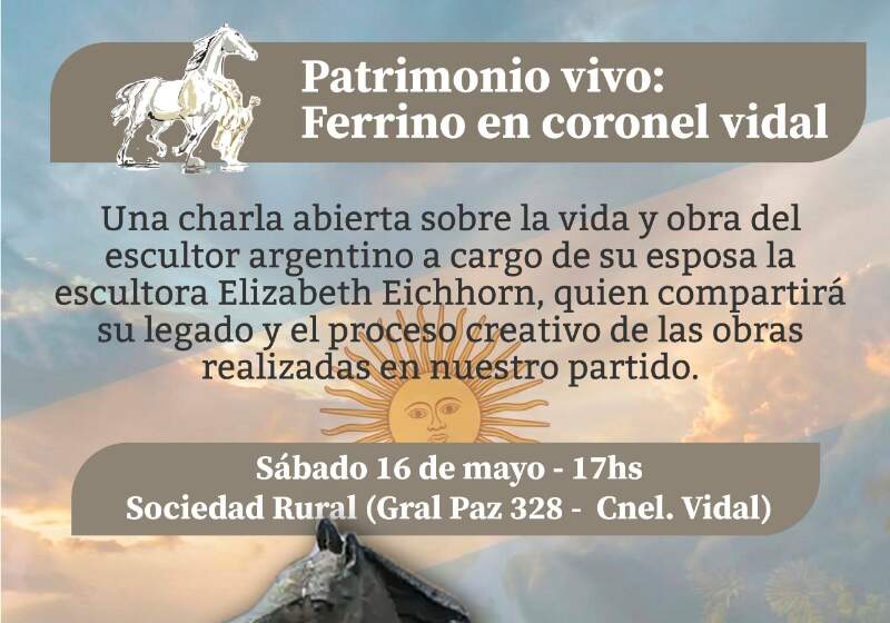 Realizarán una charla sobre Ferrino y su legado en Coronel Vidal