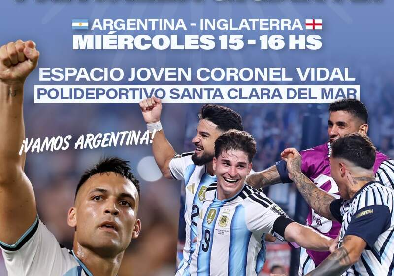 Se podrá ver Argentina–Inglaterra por pantalla gigante