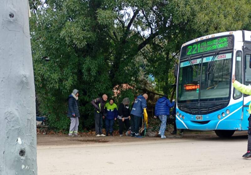 El episodio ocurrió este martes en la parada ubicada sobre la principal avenida de la localidad; el paciente fue compensado.