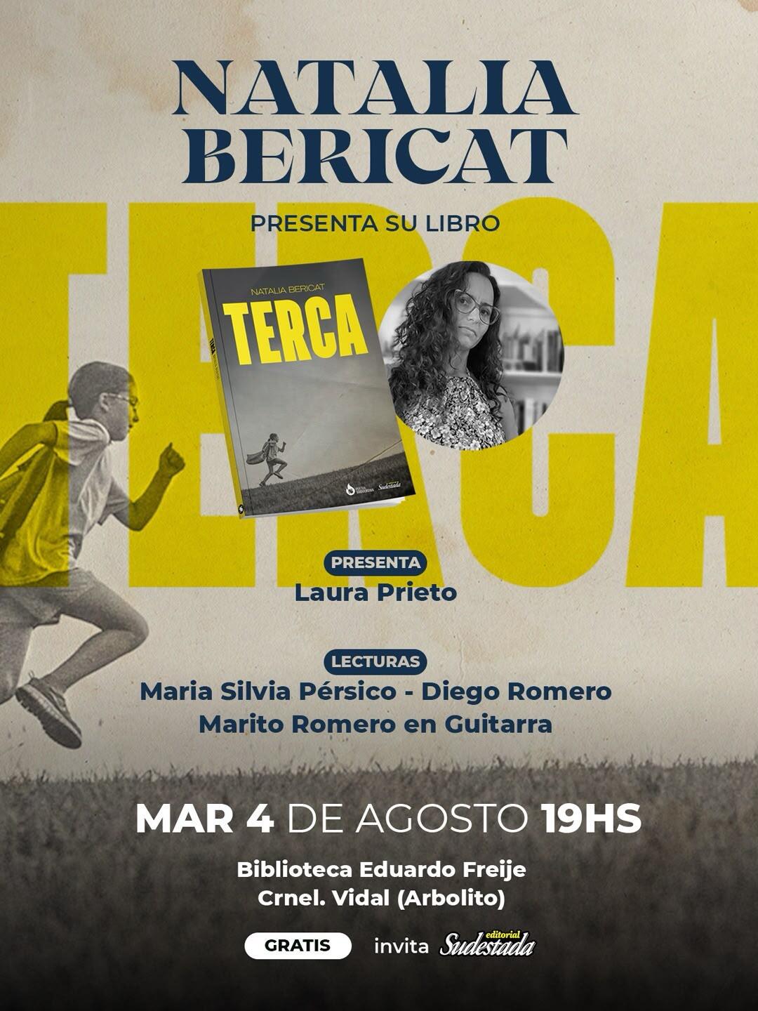 Natalia Bericat presentará “Terca” en Santa Clara y Coronel Vidal