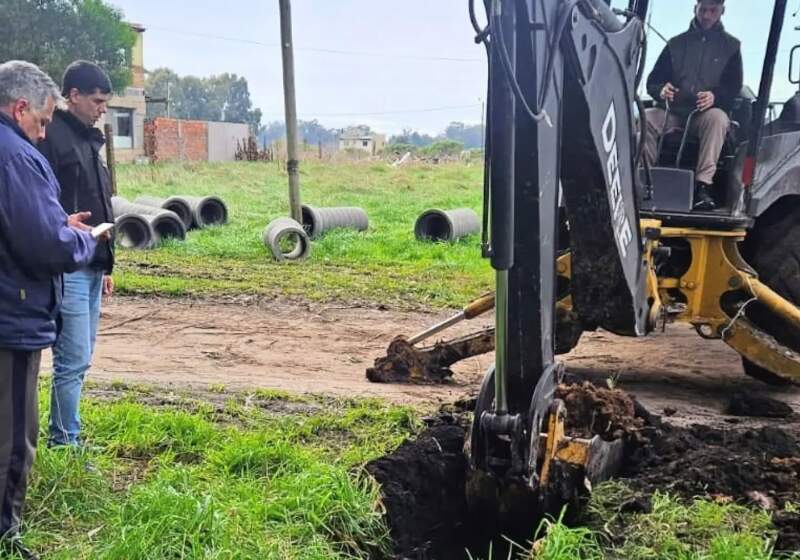 La Delegación Costa Sur inició una obra de desagües de gran magnitud en Playa Dorada
