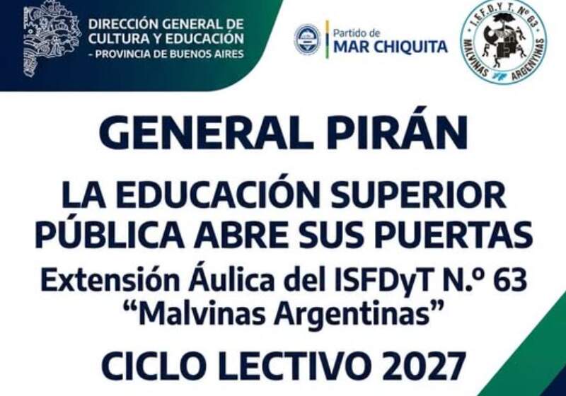 El Instituto "Malvinas Argentinas" oficializó el llamado para el próximo ciclo lectivo, con acceso a carreras terciarias en la localidad sin necesidad de trasladarse.