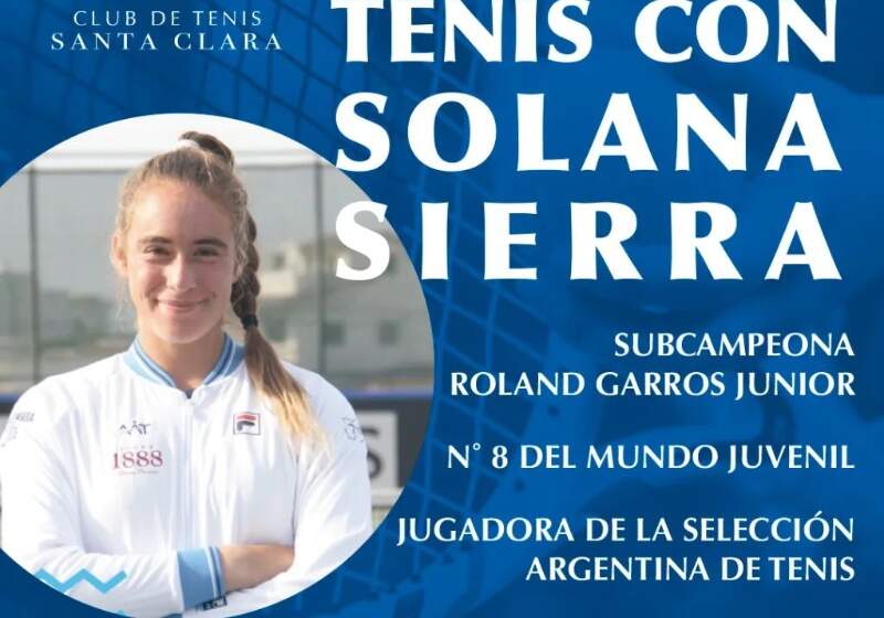 Será en el Club de Tenis este sábado a las 11 de la mañana con juegos, exhibición con la deportista subcampeona de Roland Garros Junior y N°8 del mundo juvenil.